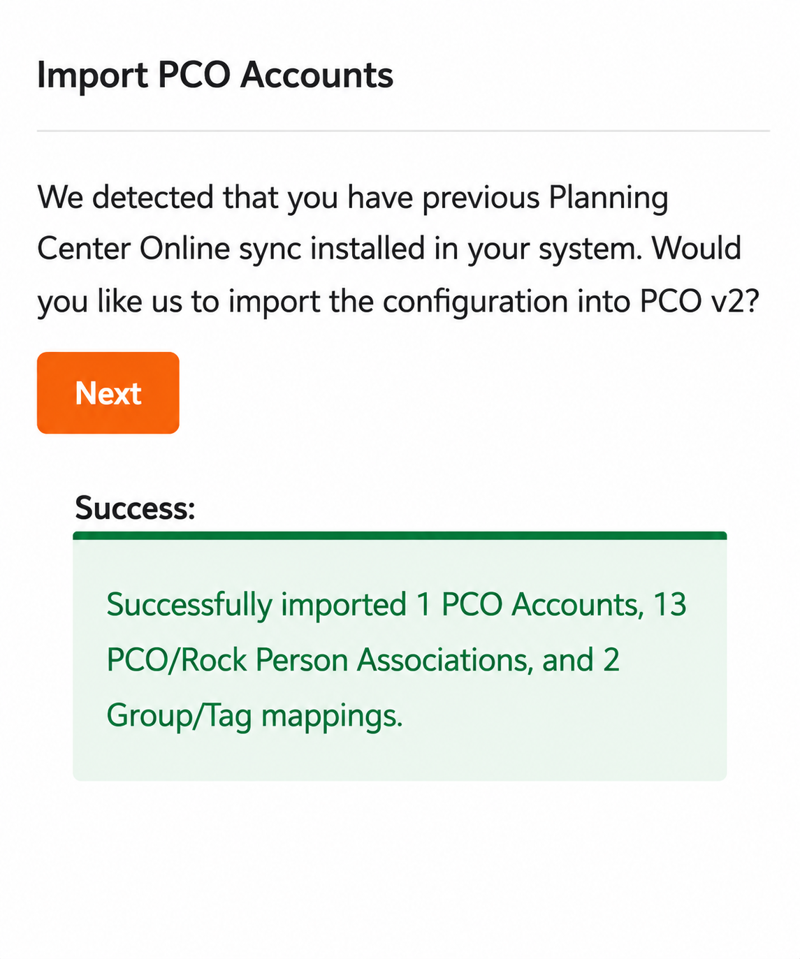 How PCO Version 1 Appears in Installed Plugins